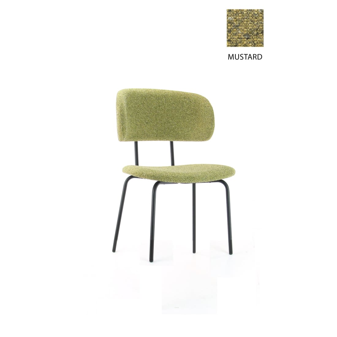 Workliving ruokatuoli Bo RS - Society Bouclé sinappi