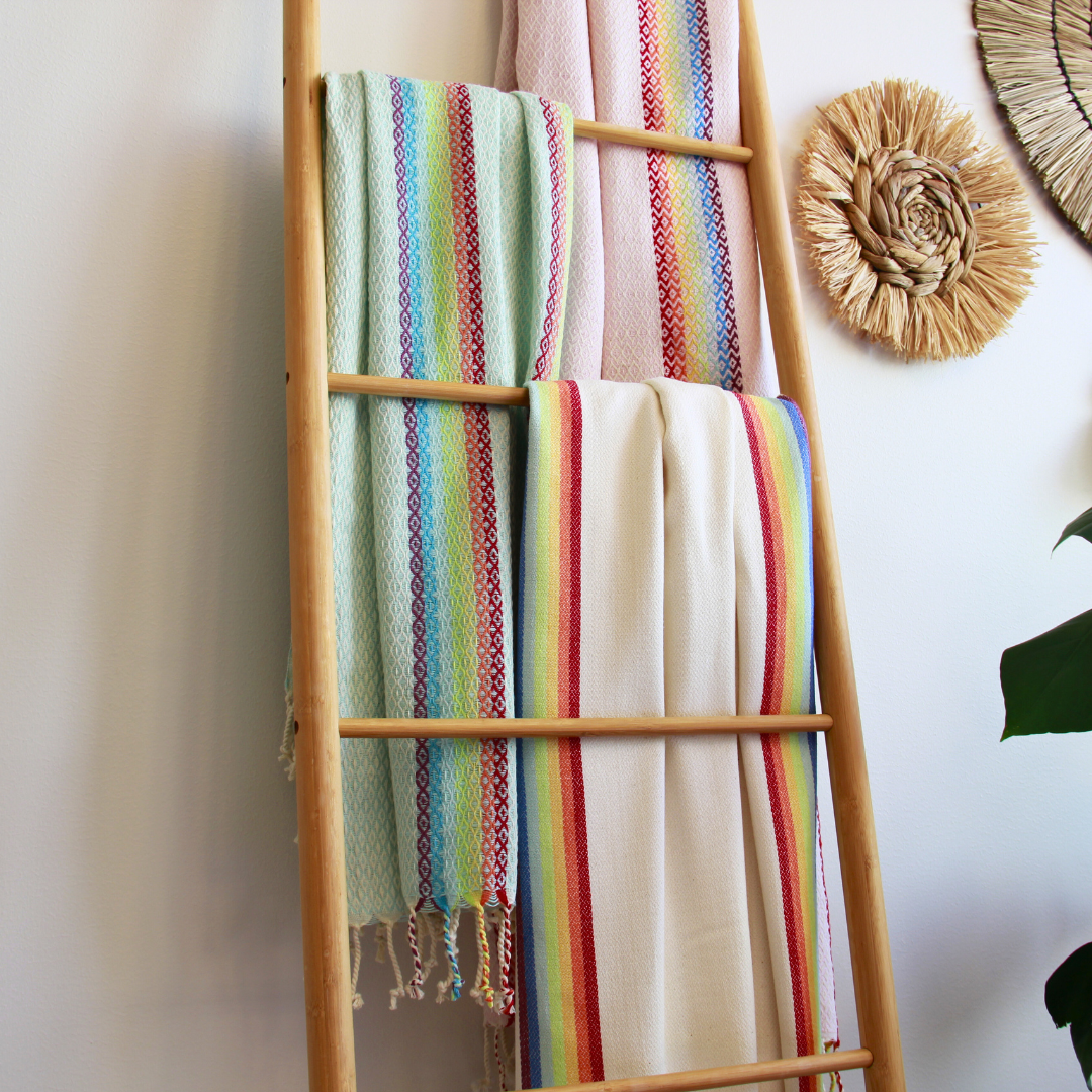 SAMIMI Bambou Rainbow hamam kylpypyyhe 100x180 cm