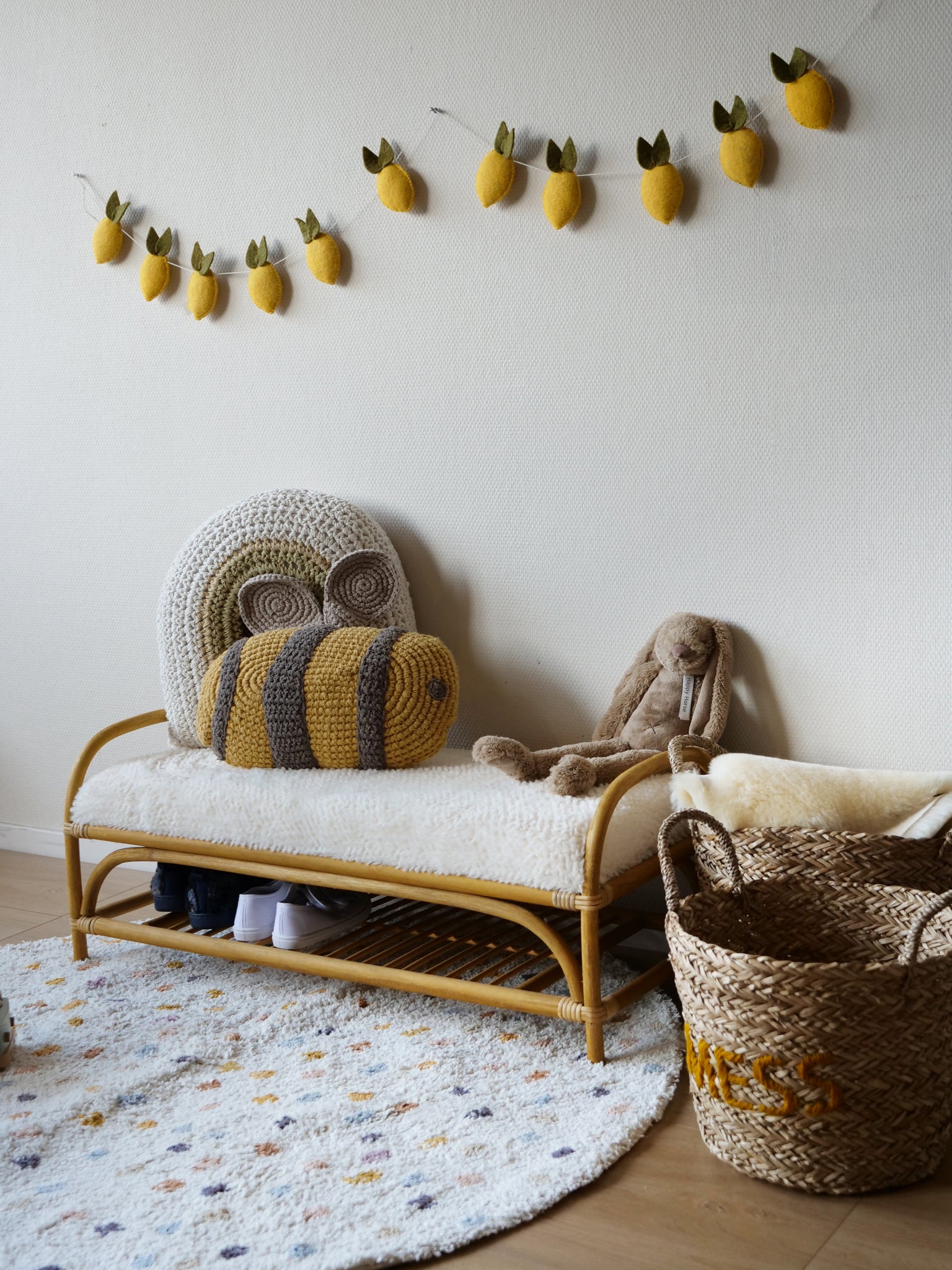 Kidsdepot-penkki Banu luonnonväri - valkoinen