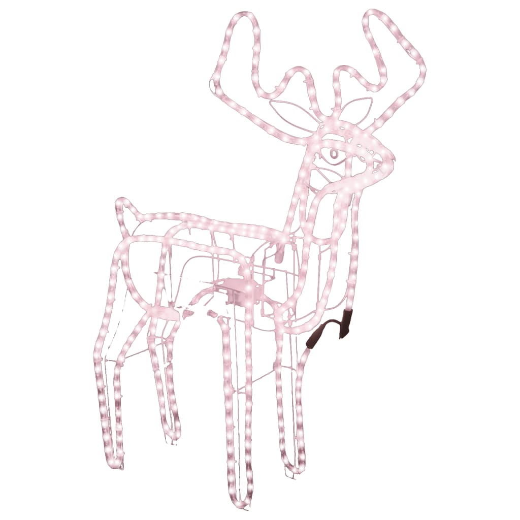 Poro Joulukoriste Liikkuva Pää Lämpimän Valkoinen 76X42X87 Cm 1