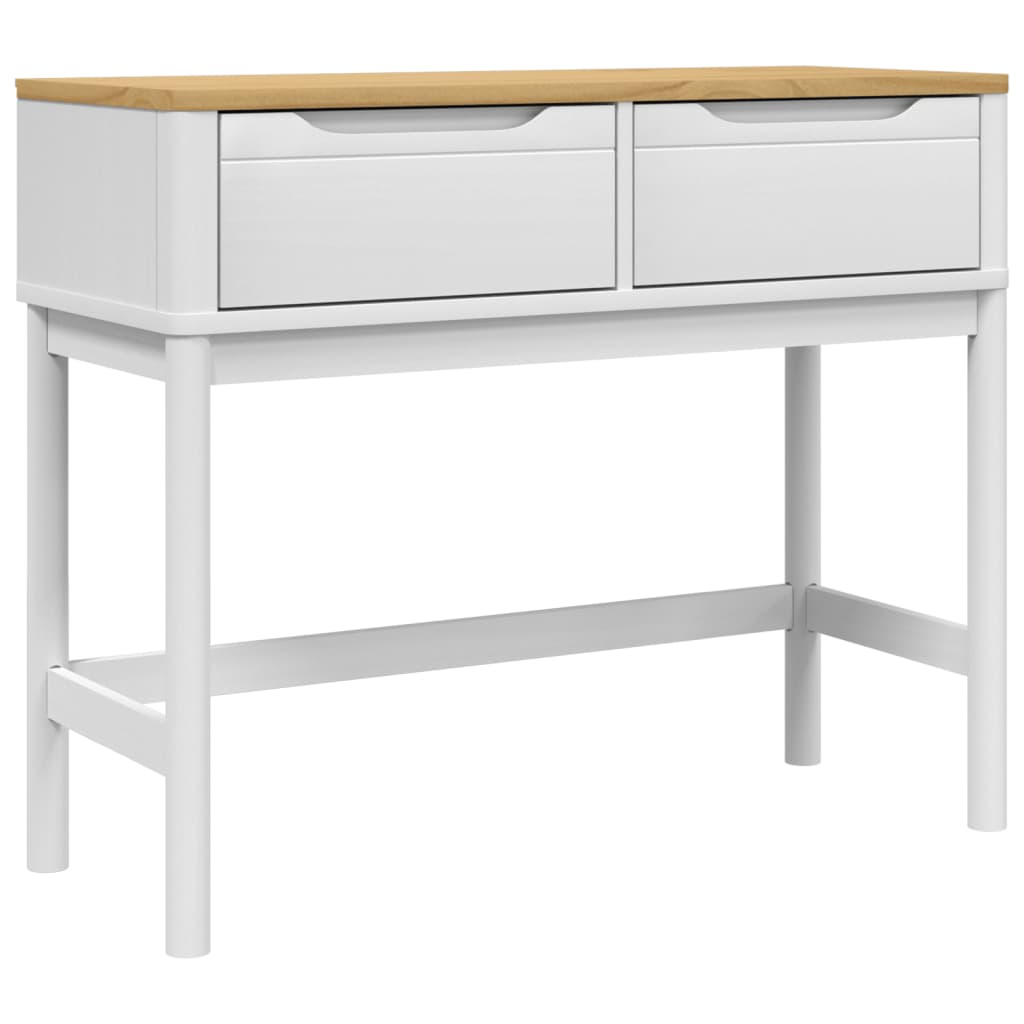 Konsolipöytä FLORO valkoinen 89,5x36,5x73 cm täysi mänty