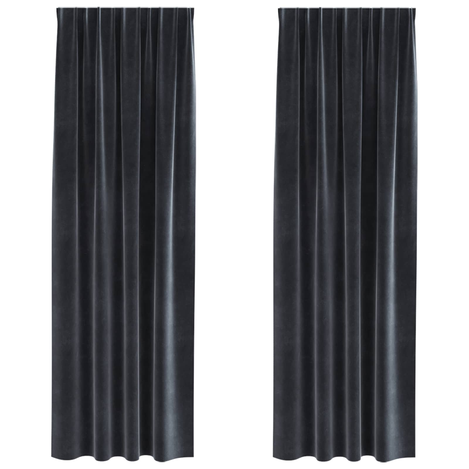 Pimennysverhot 2 pcs Tumma harmaa 140 x 260 cm Sametti