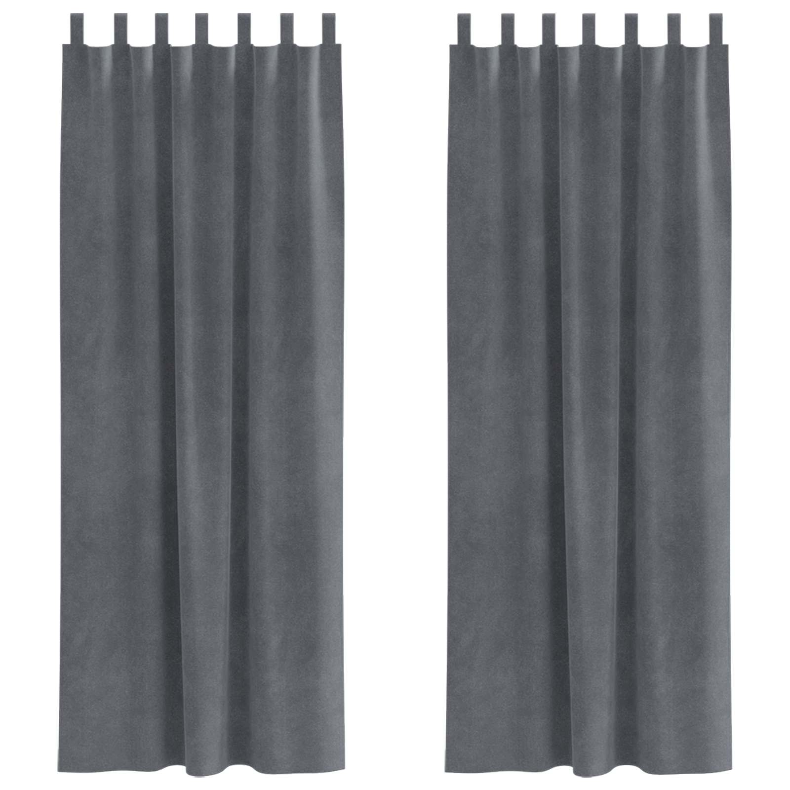 Pimennysverhot 2 pcs Vaaleanharmaa 140 x 260 cm Sametti