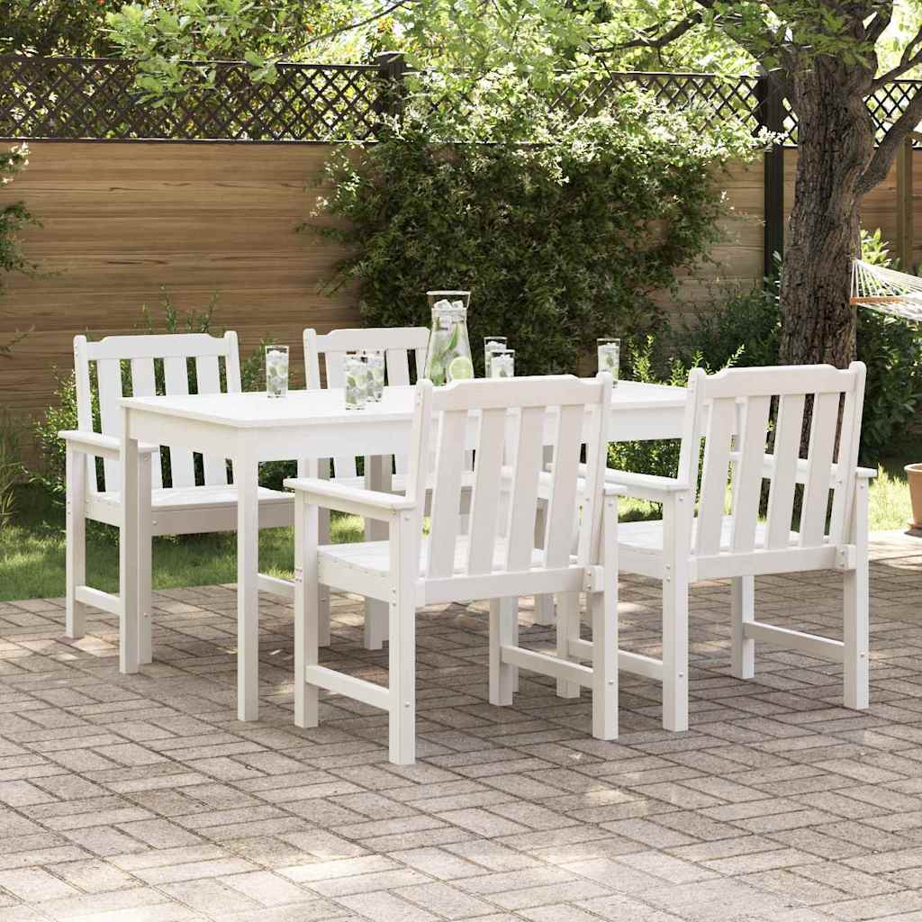 Puutarhan Tuoli 4 pcs Valkoinen 65.5 x 59 x 88 cm Polyeteeni