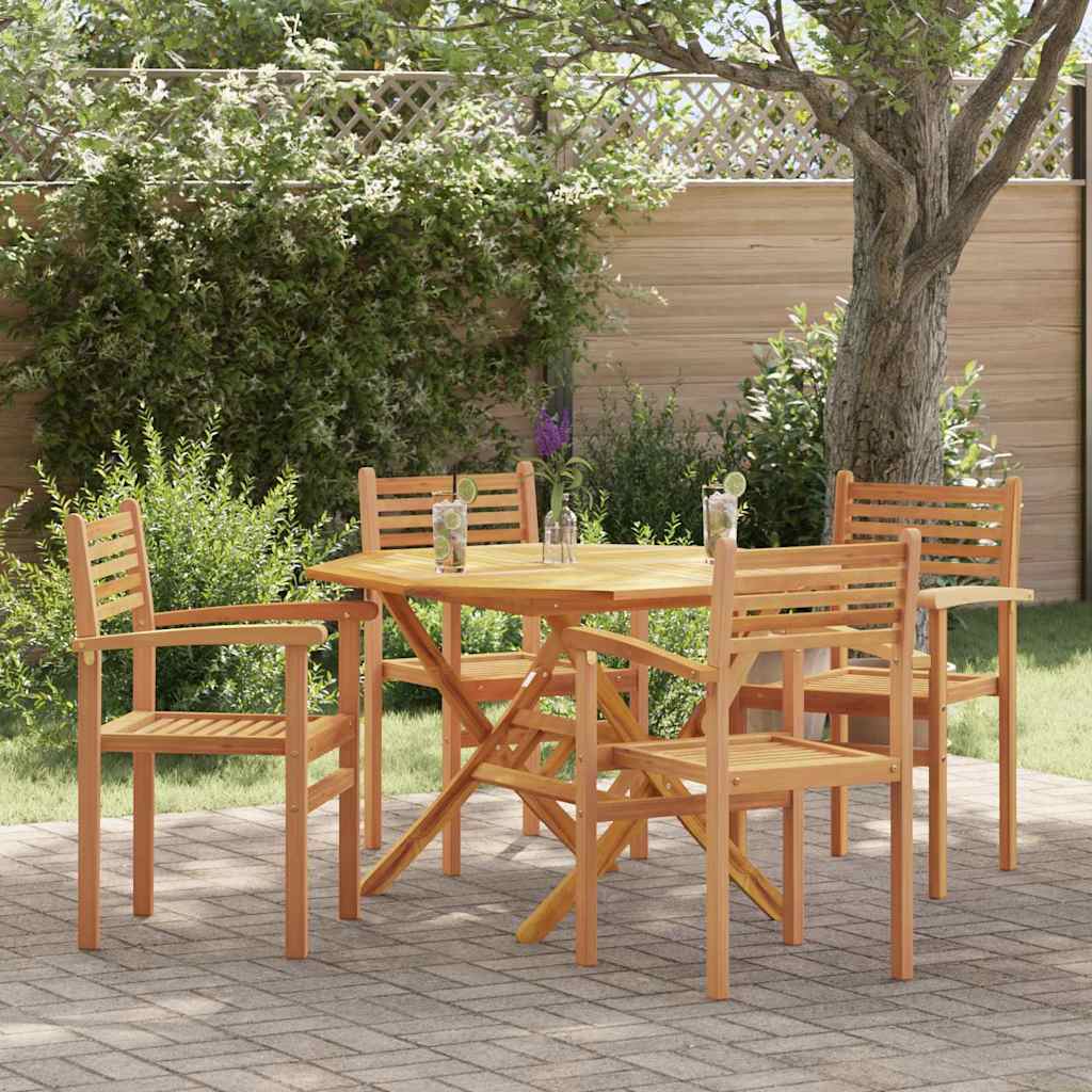 Tuoli 4 pcs Ruskea 56 x 55 x 90.5 cm Tiikkipuu