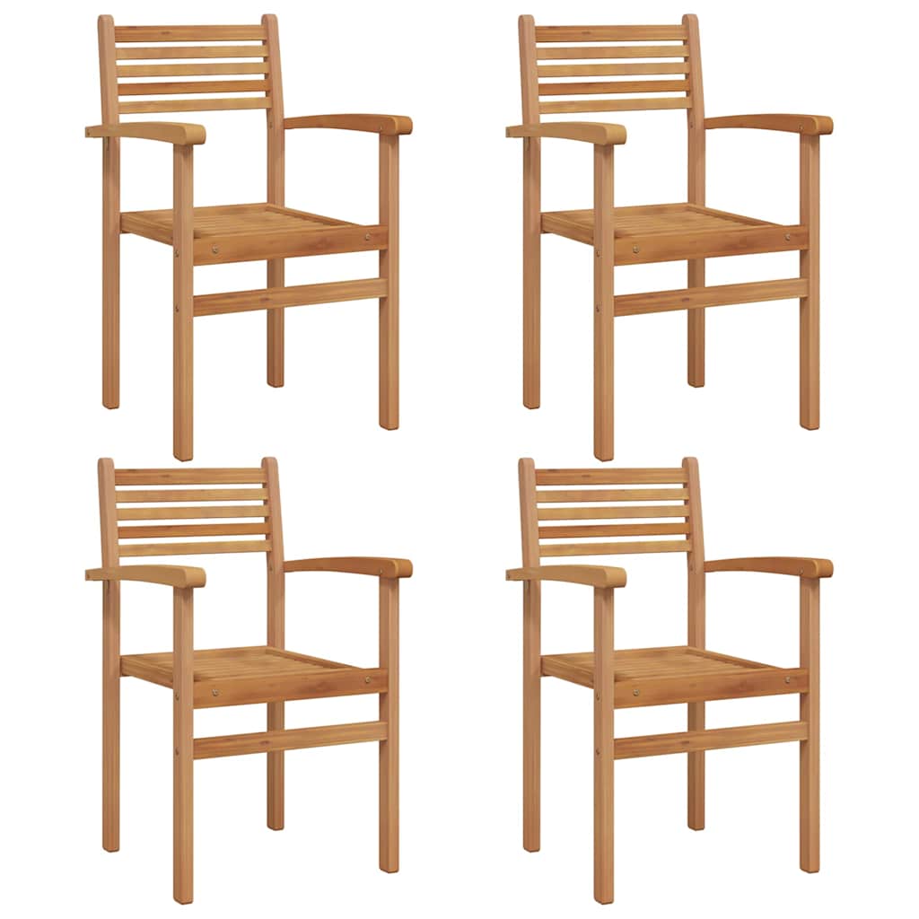 Tuoli 4 pcs Ruskea 56 x 55 x 90.5 cm Tiikkipuu