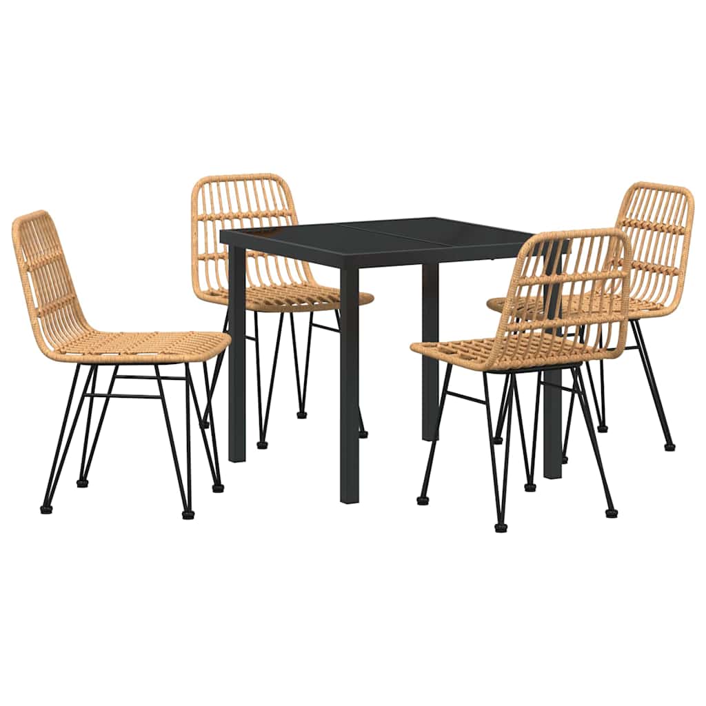 Piharuokailu setti 5 pcs Ruskea Jauhemaalattu Teräs