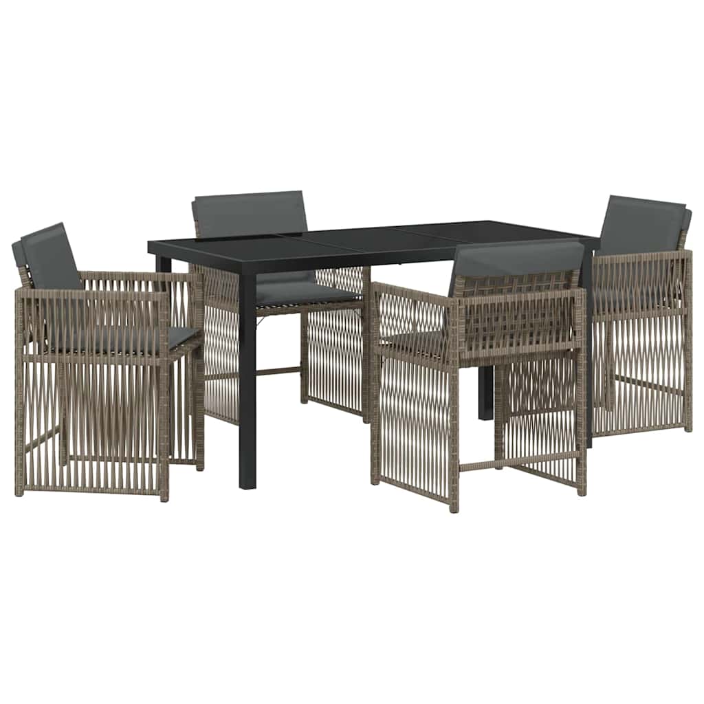 Piharuokailu setti 5 pcs Harmaa polyrottinki