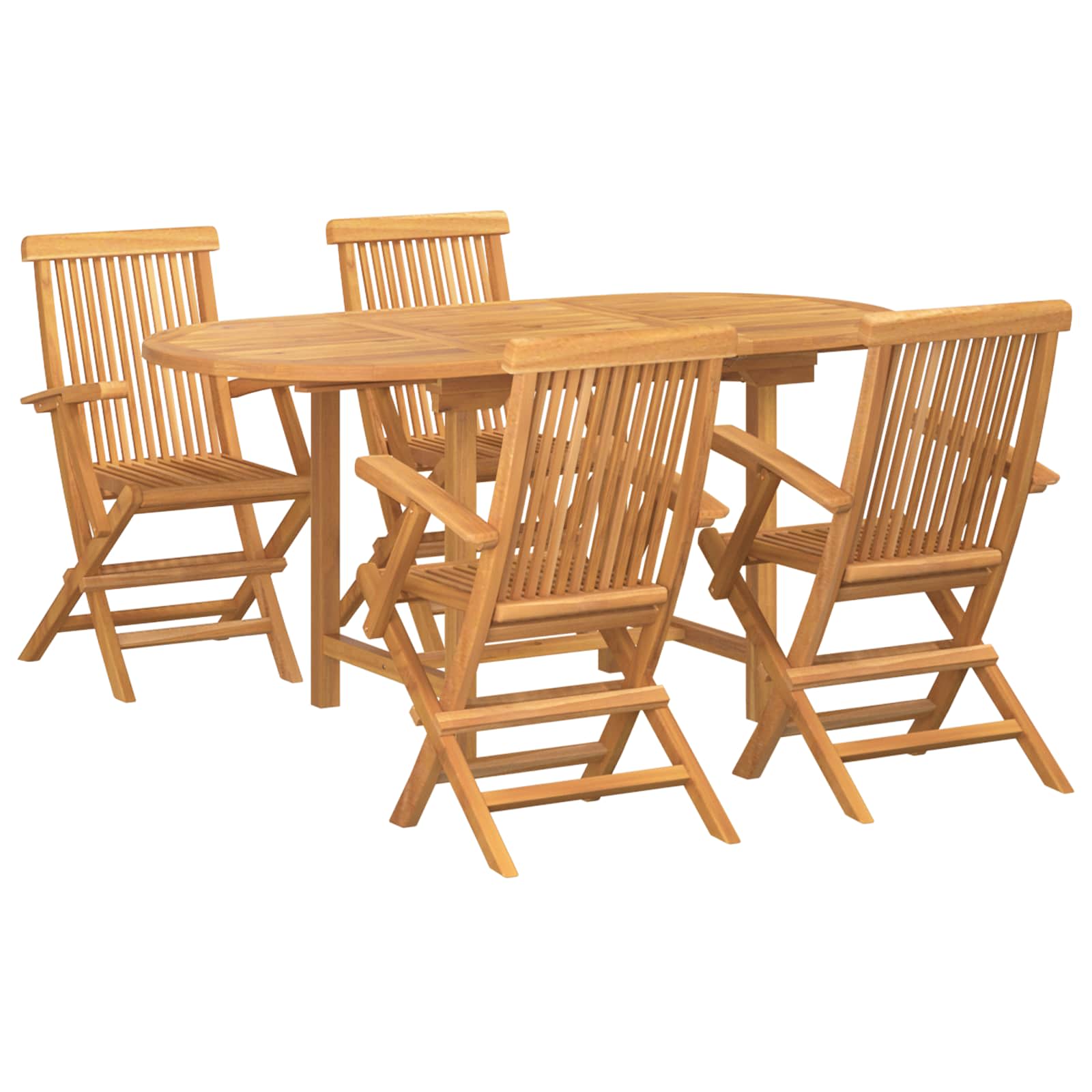 Piharuokailu setti 5 pcs Ruskea Tiikkipuu