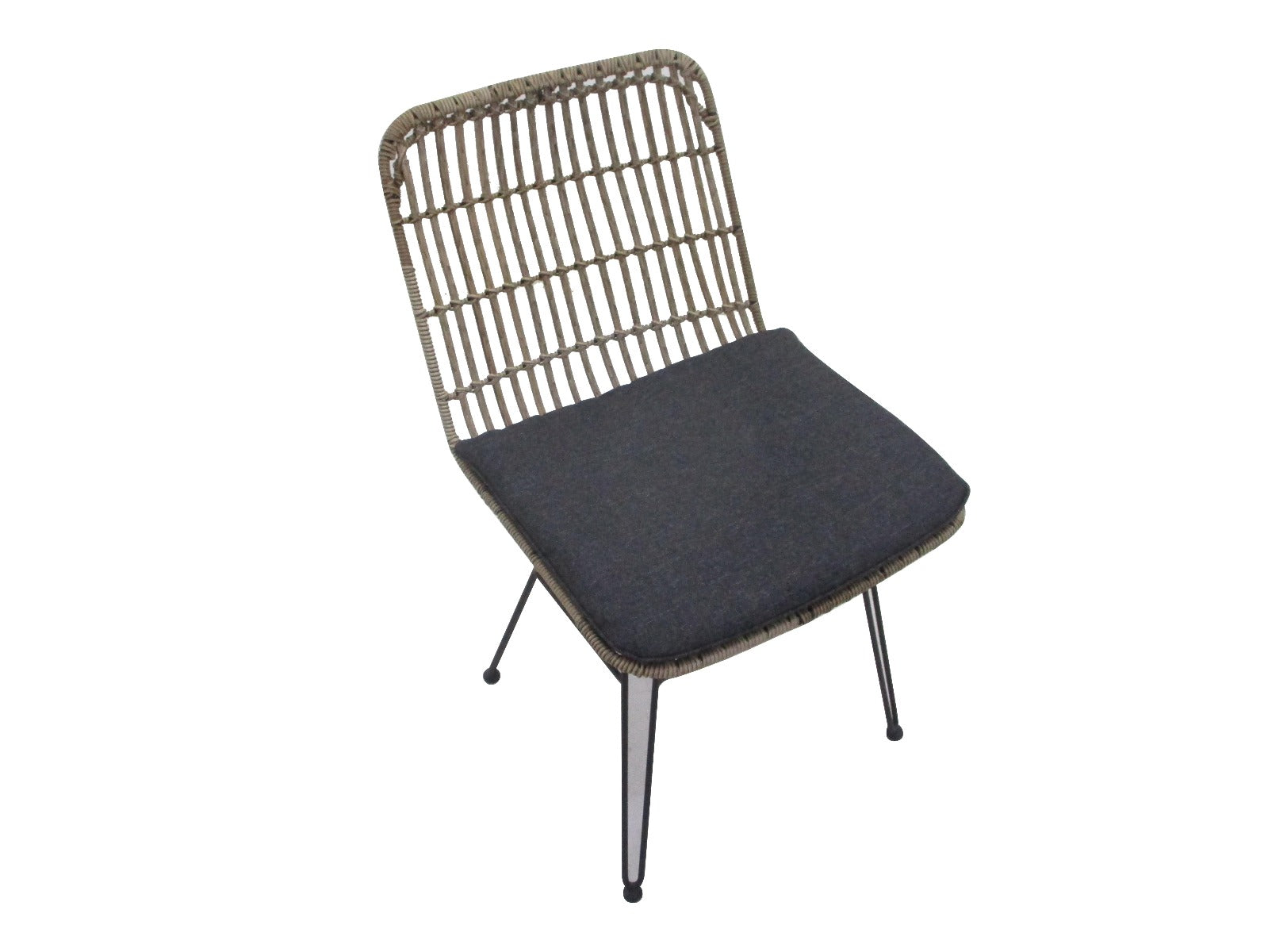Flamingo-ruokatuoli ilman käsinojaa - teräsbambu-ilme (2 kpl)