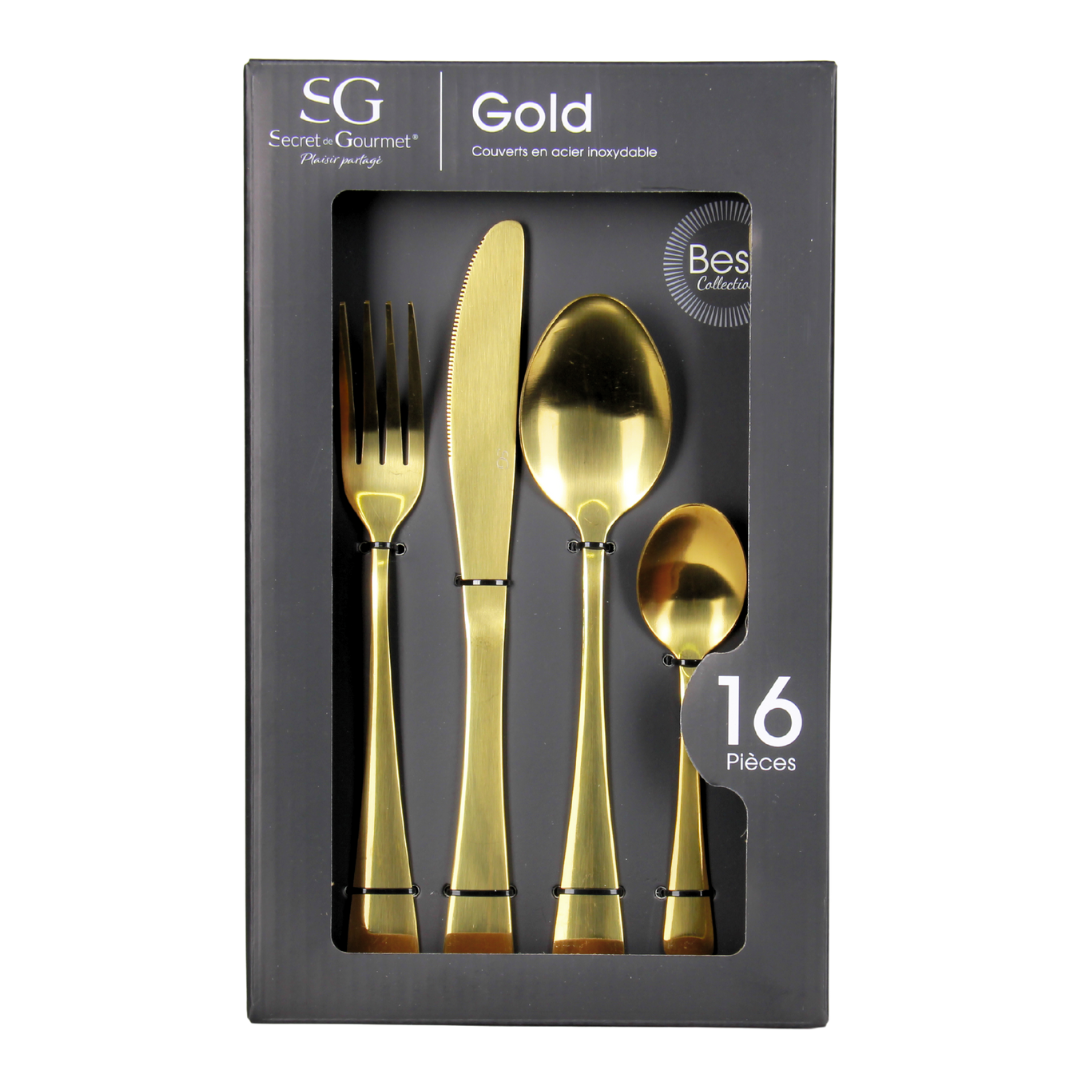 ATMOSPHERA Kultaiset aterimet 16 kpl