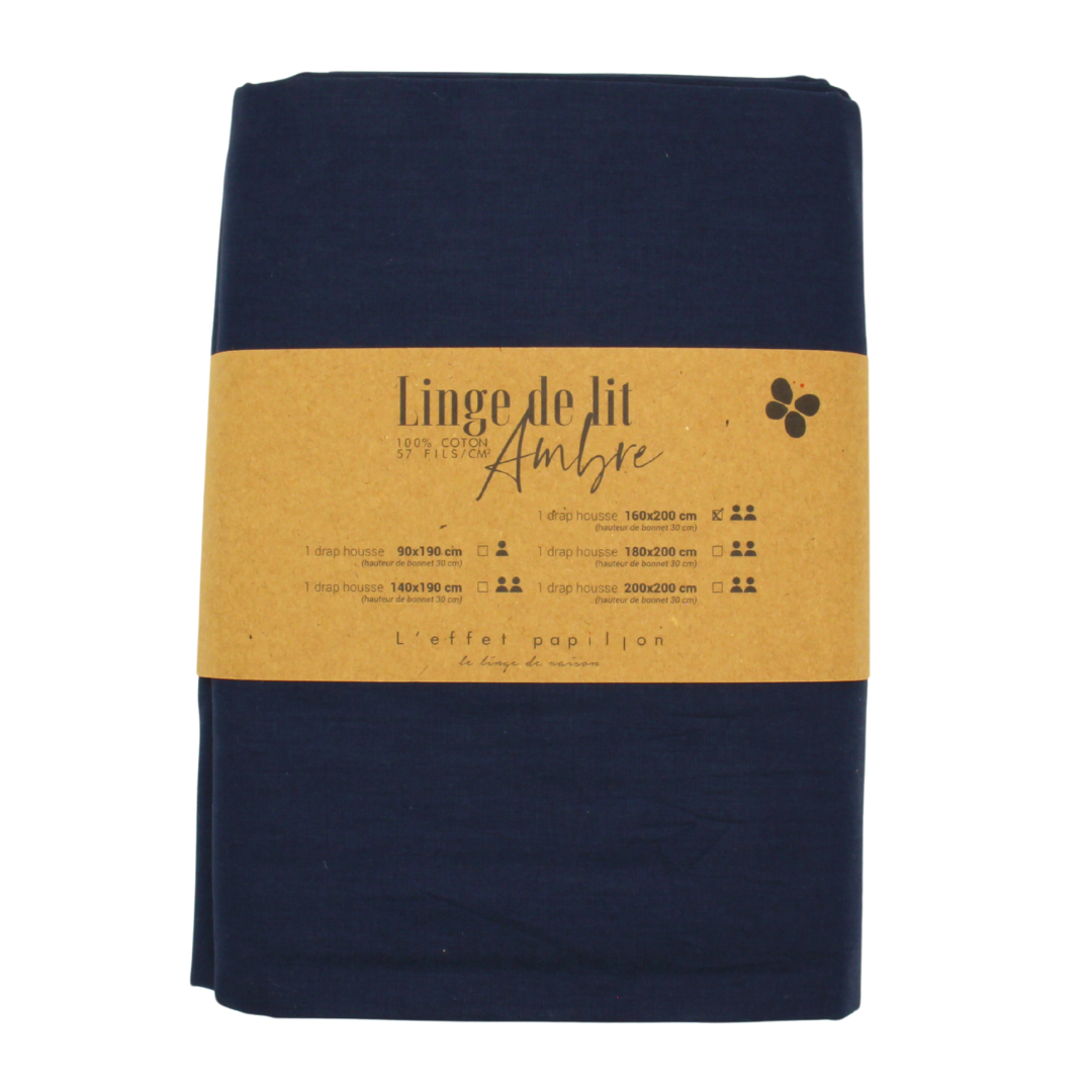 L'EFFET PAPILJON Ambre muotoonommeltu lakana 160x200 cm