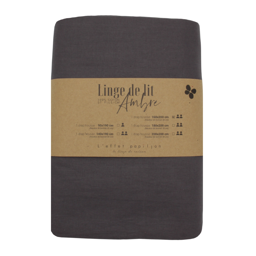 L'EFFET PAPILJON Ambre muotoonommeltu lakana 160x200 cm