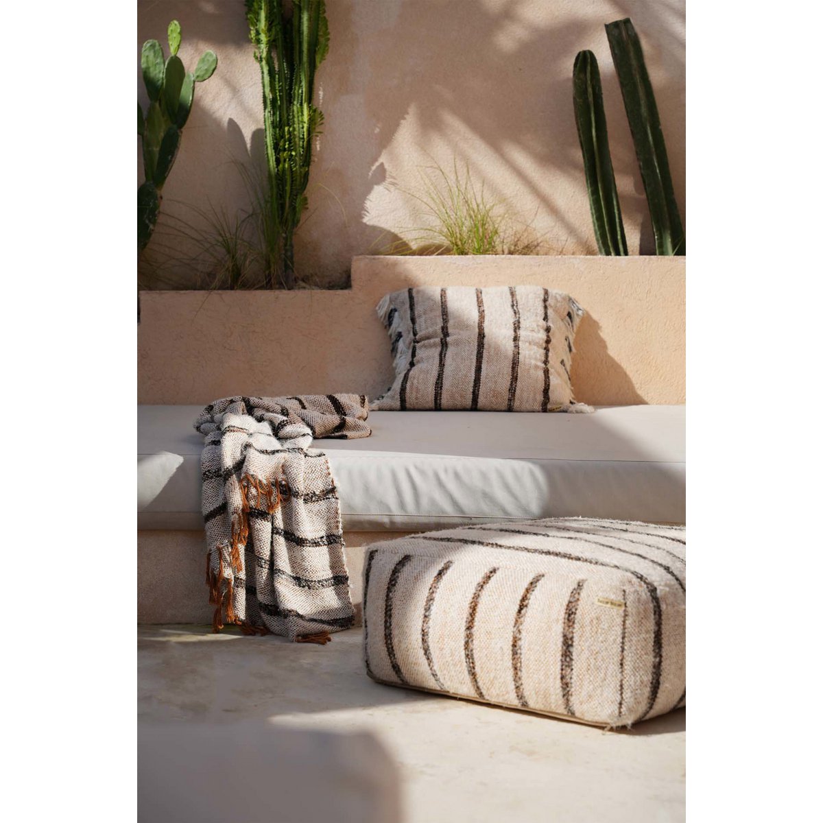 Rahi - THE OH MY GEE POUFFE BOHEMIAN WHITE