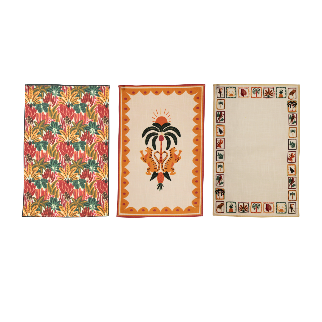 Keittiöpyyhe 3 kpl tropical