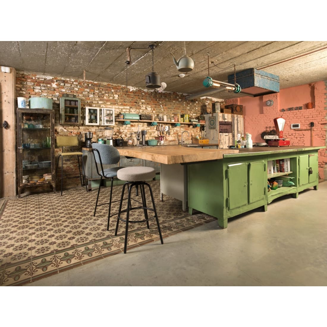 Workliving Korkea baarijakkara Society Bo - Bouclé Shitake