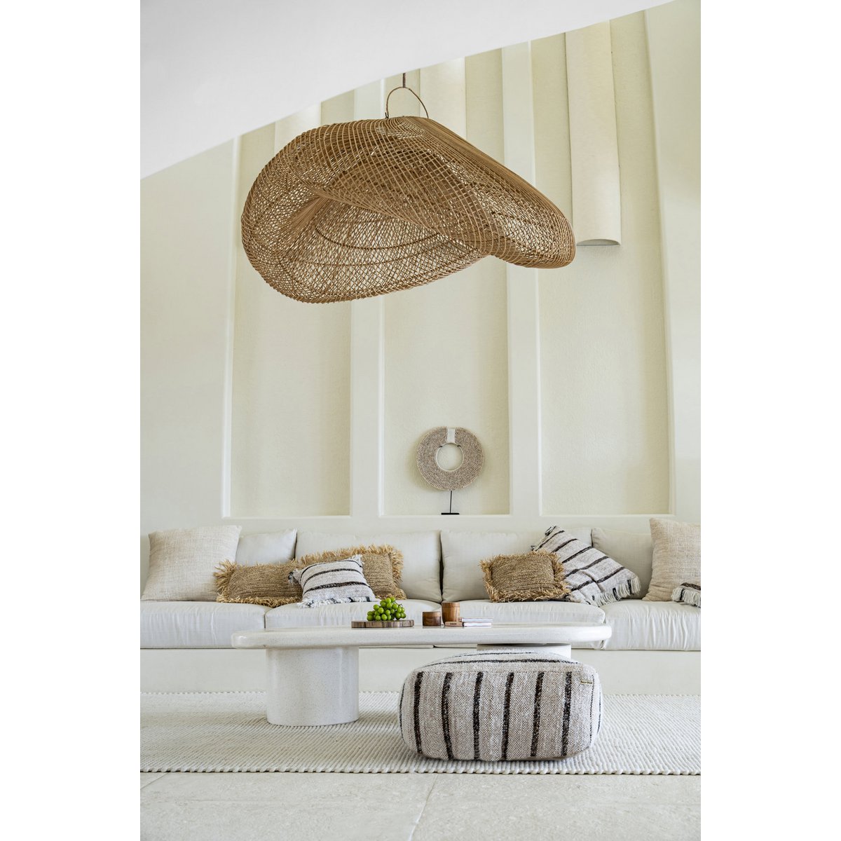 Rahi - THE OH MY GEE POUFFE BOHEMIAN WHITE