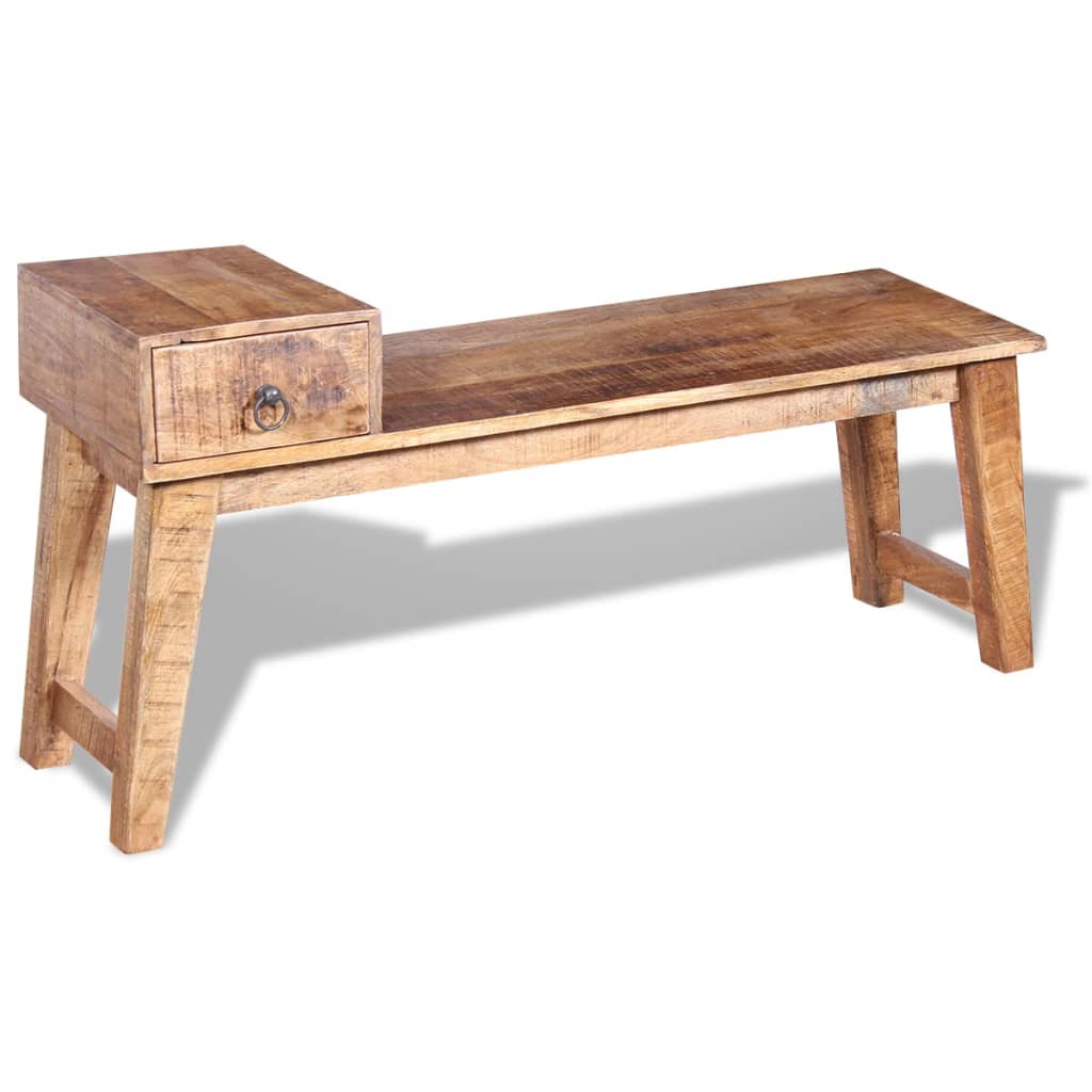 Penkki laatikolla täysi mangopuu 120x36x60 cm