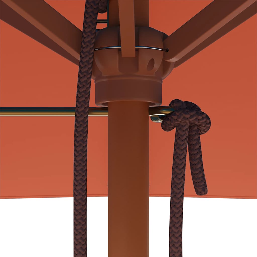 Aurinkovarjo puurunko 150x200 cm terrakotta