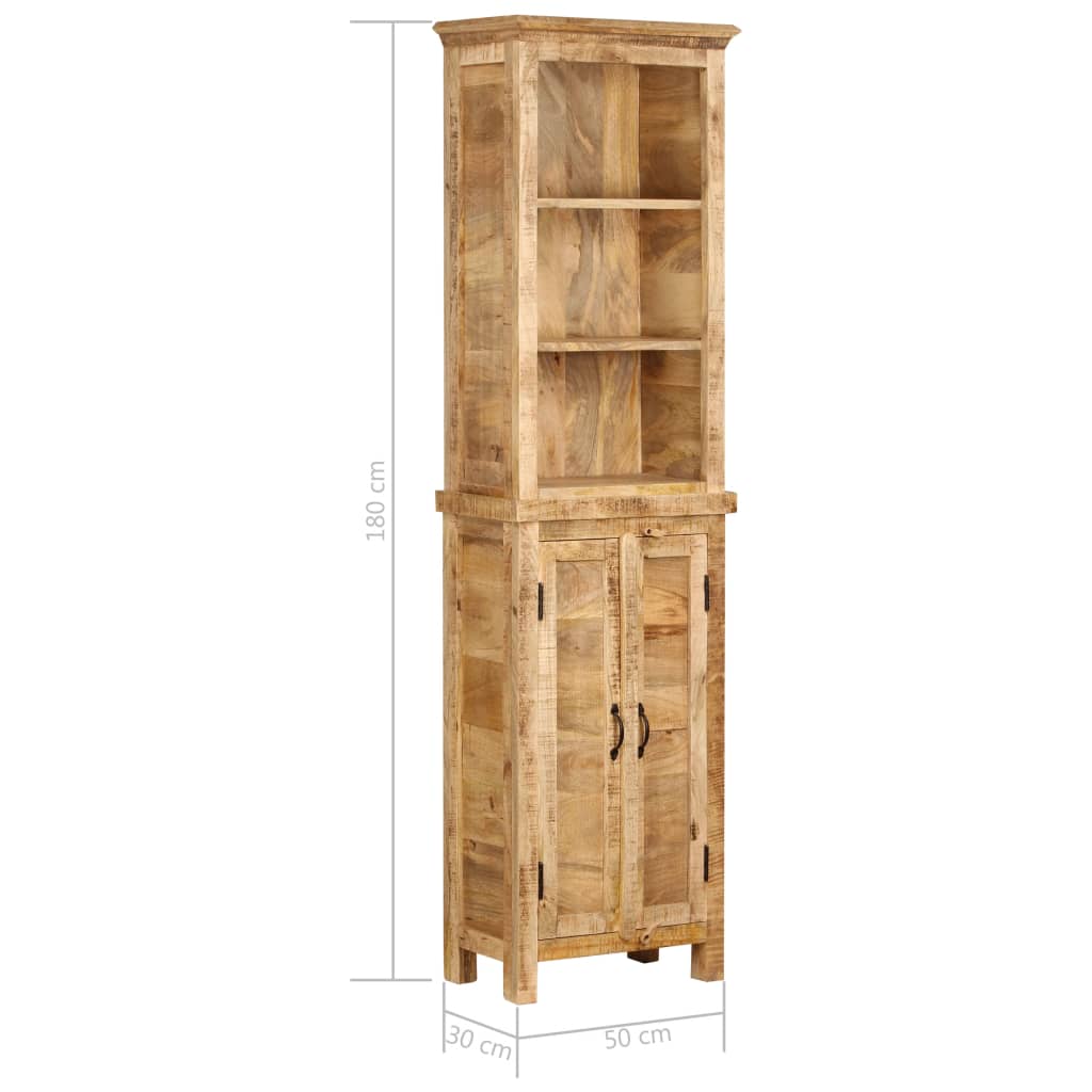 Kirjahylly 50x30x180 cm kiinteä mangopuu