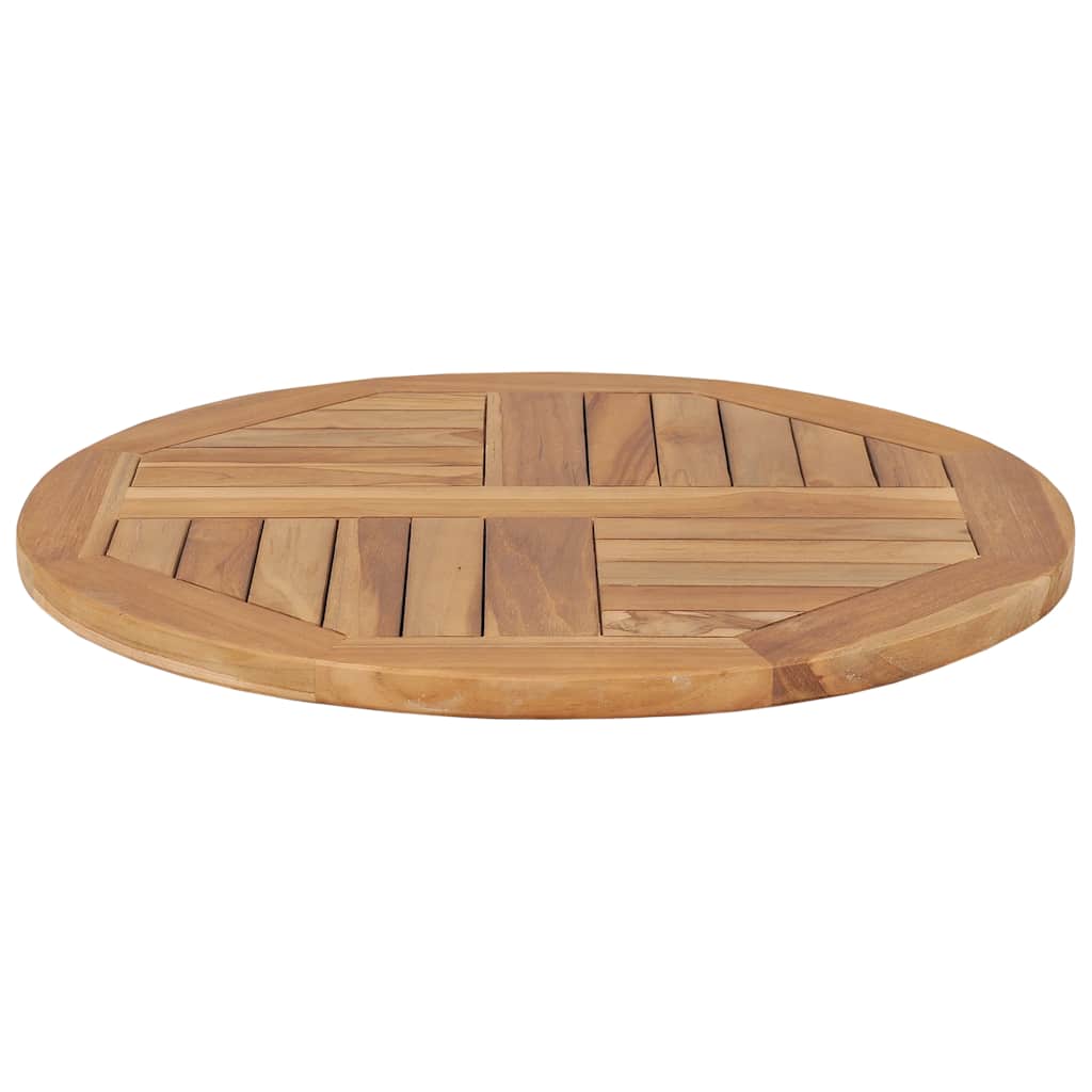 Pöytälevy täysi tiikki pyöreä 2,5 cm 60 cm