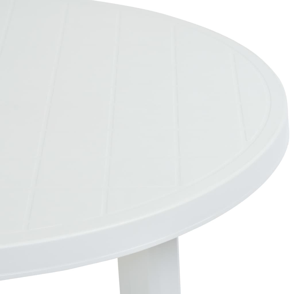 Puutarhapöytä valkoinen 89 cm muovi