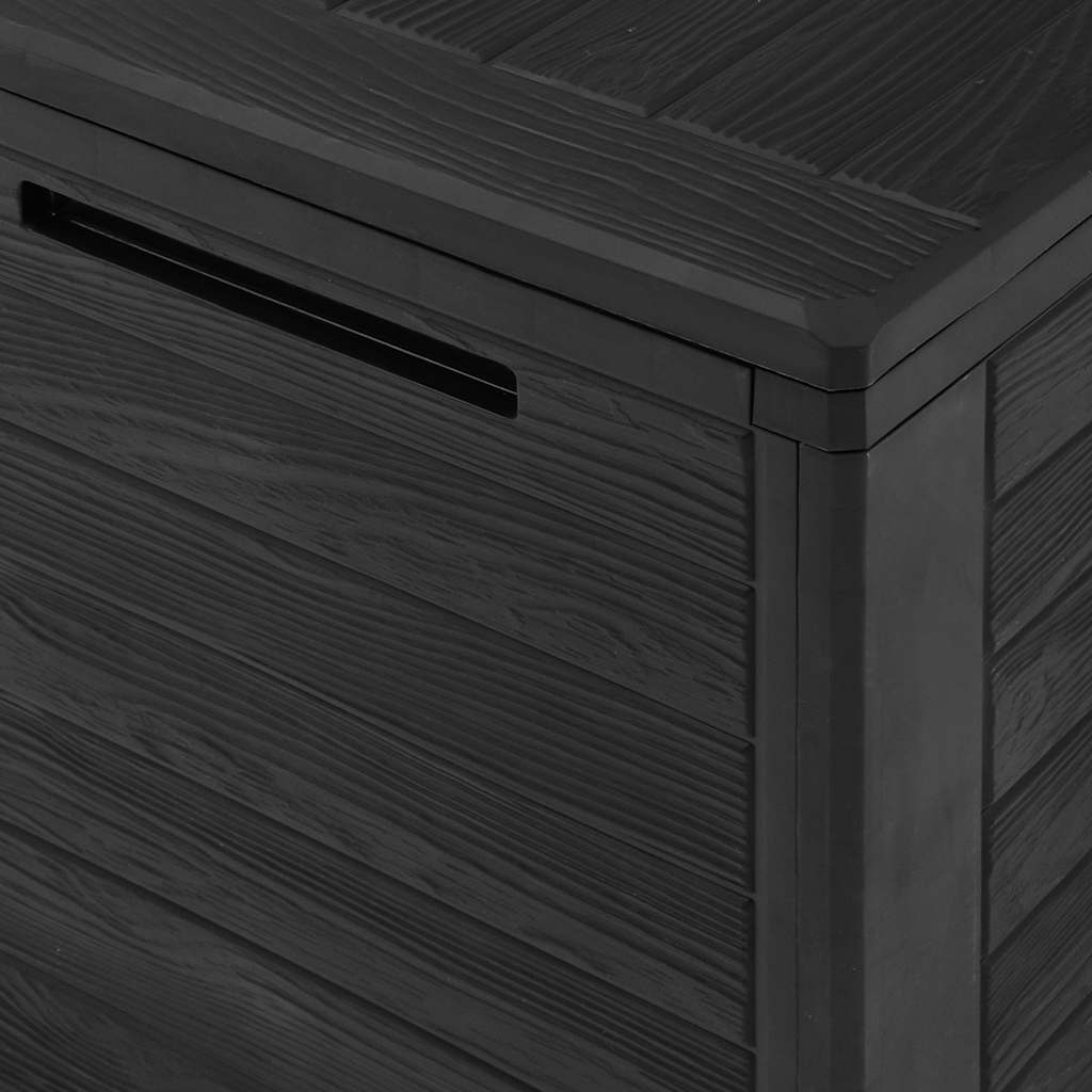 Puutarhan varastoarkku antrasiitti 116x44x55 cm