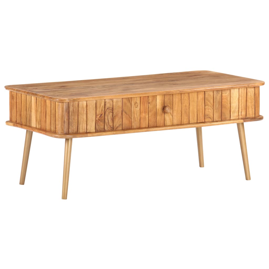 Sohvapöytä 100x50x40 cm täysi akaasiapuu