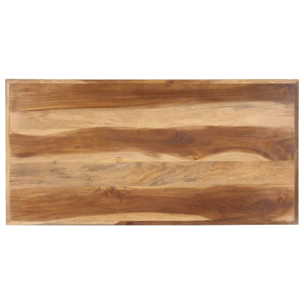 Ruokapöytä 120x60x75 cm täysi puu hunajaviimeistelyllä