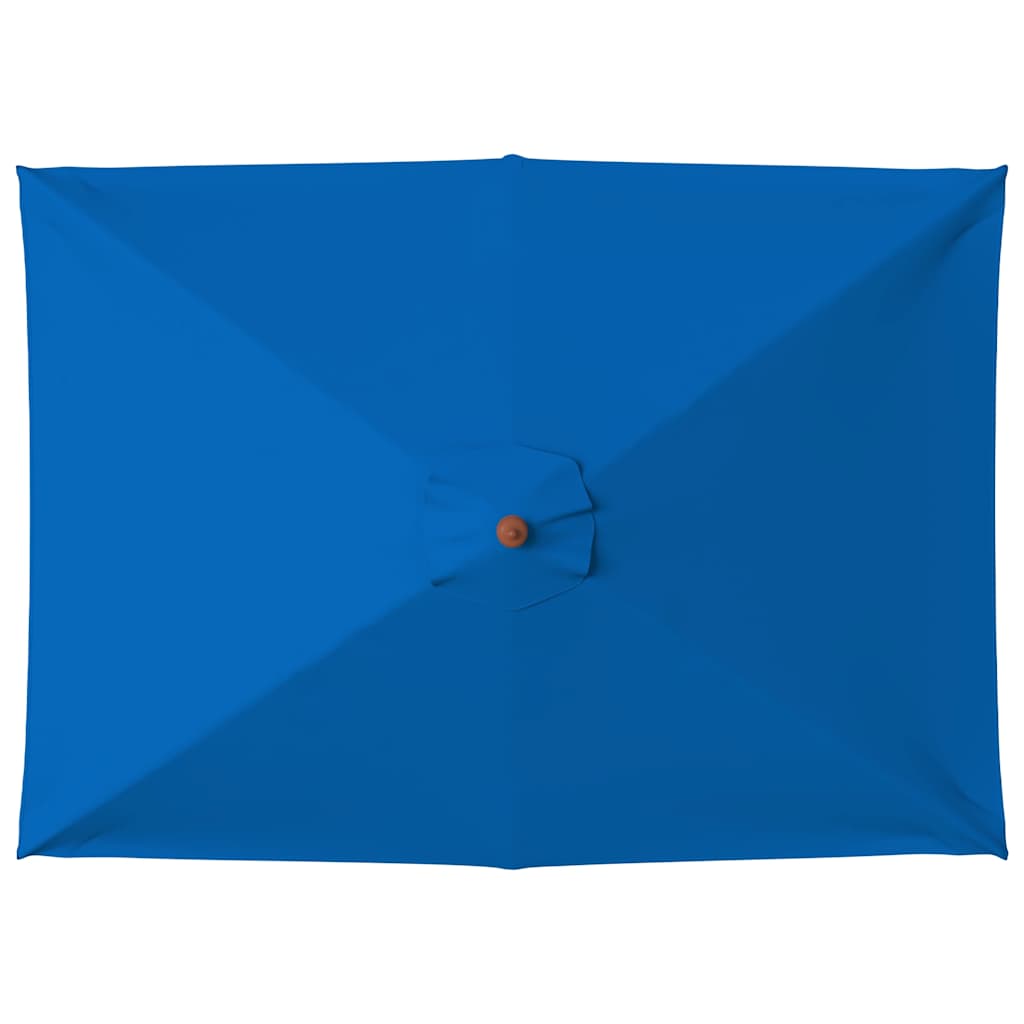 Puutarha-aurinkovarjo puutolpalla sininen 150x200 cm