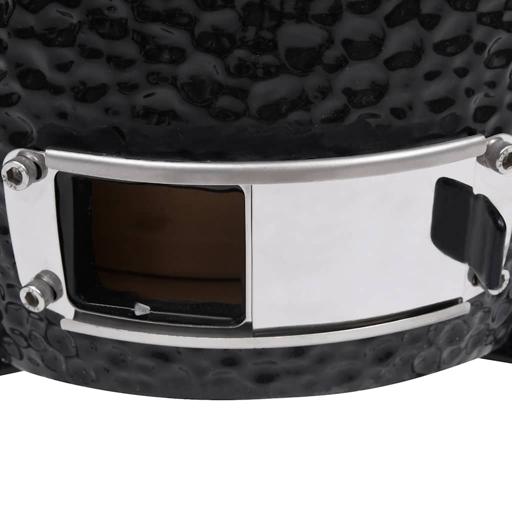Kamado 2-in-1 grilli/savustin keramiikka 56 cm musta