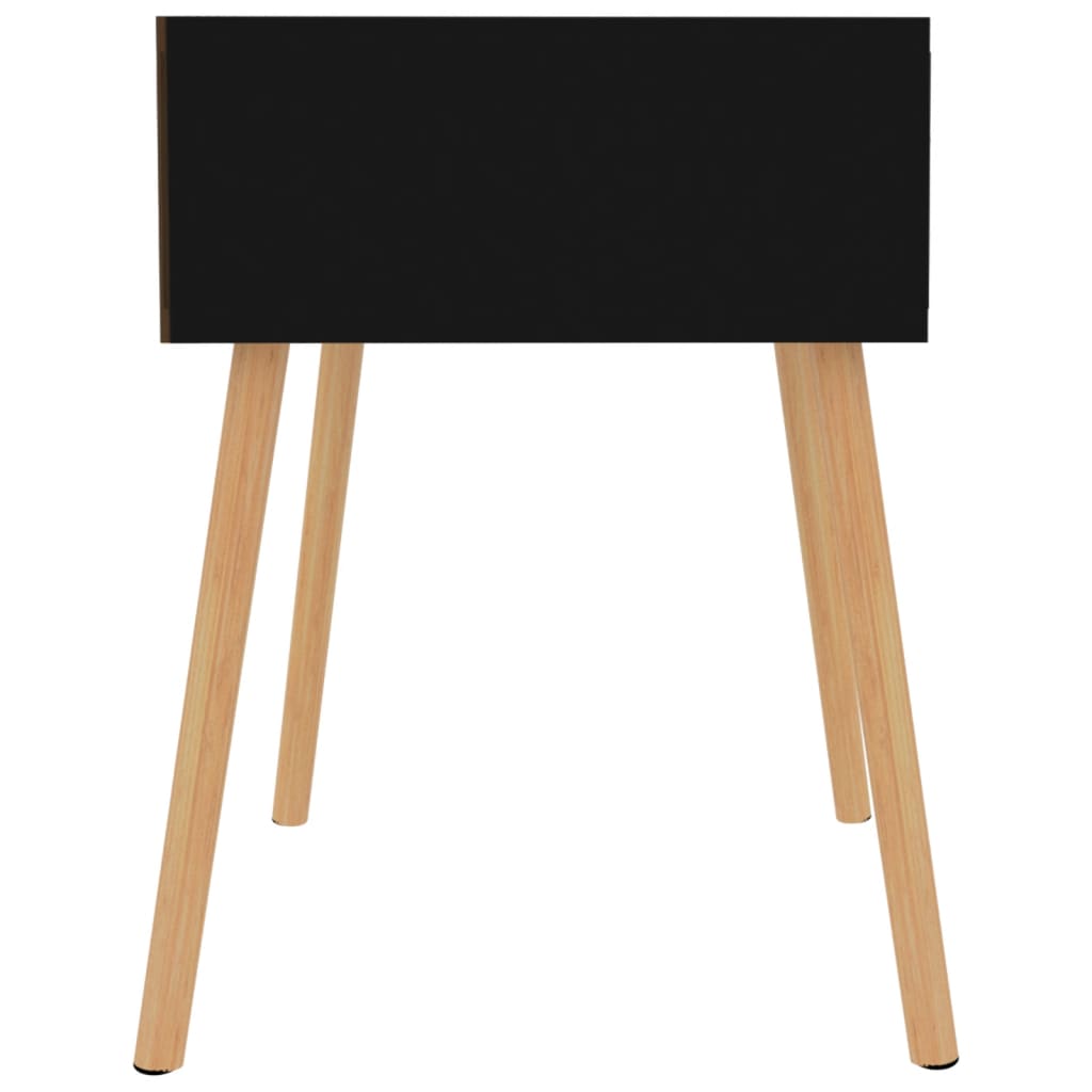 Yöpöytä korkeakiilto musta 40x40x56 cm lastulevy