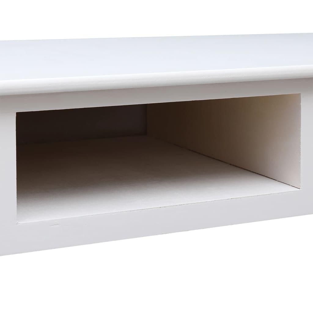 Työpöytä Valkoinen 108X45X76 Cm Täysi Keisaripuu