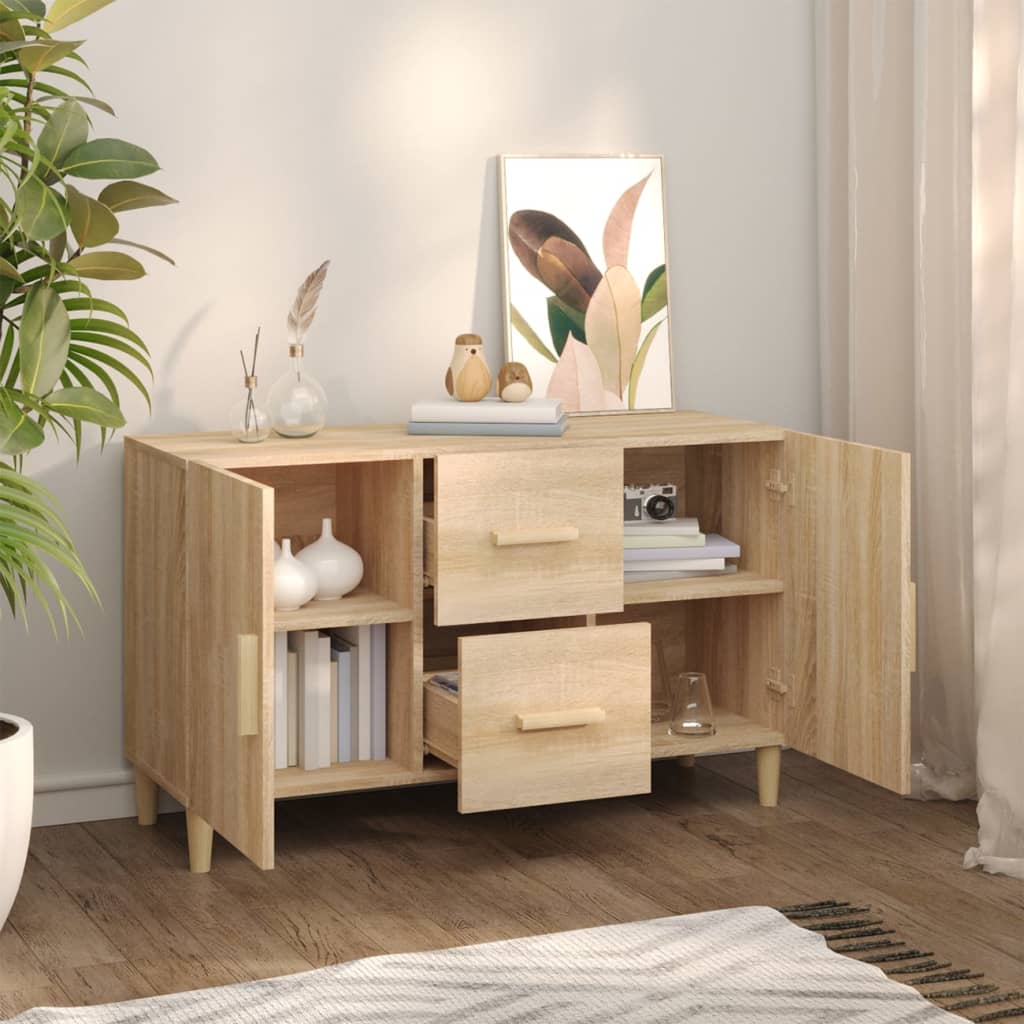 Senkki Sonoma-Tammi 100X36X60 Cm Tekninen Puu Sonoma tammi