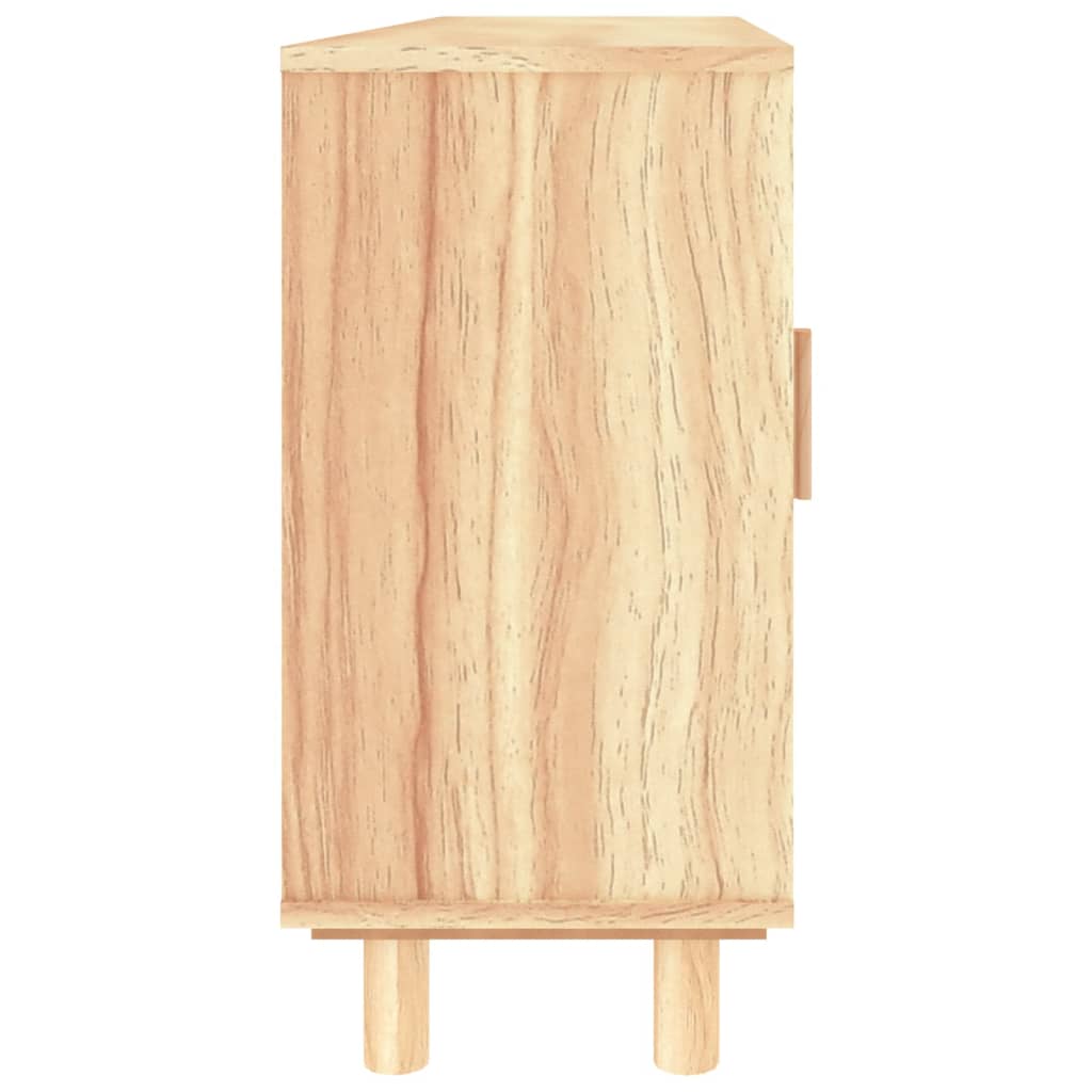 Senkki Ruskea 105X30X60 Cm Täysi Mänty Ja Luonnonrottinki