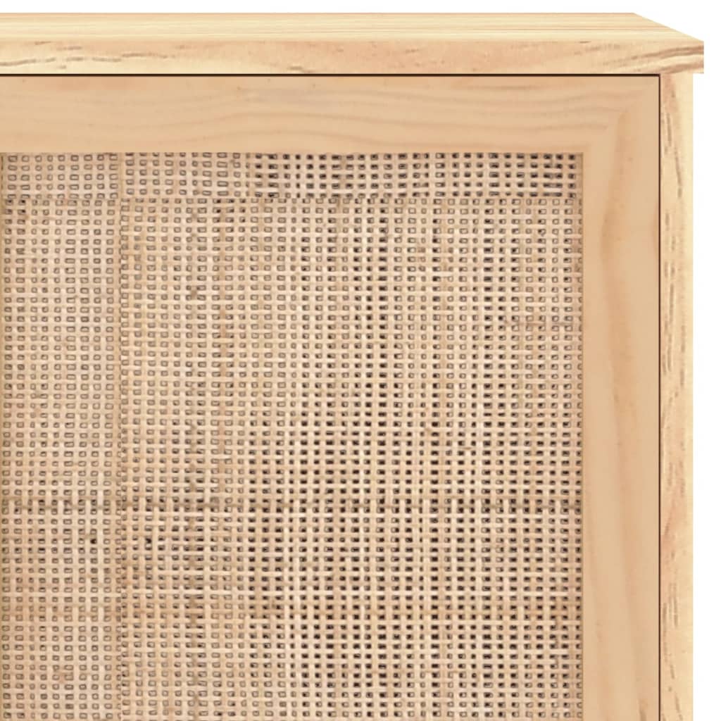 Senkki Ruskea 105X30X60 Cm Täysi Mänty Ja Luonnonrottinki