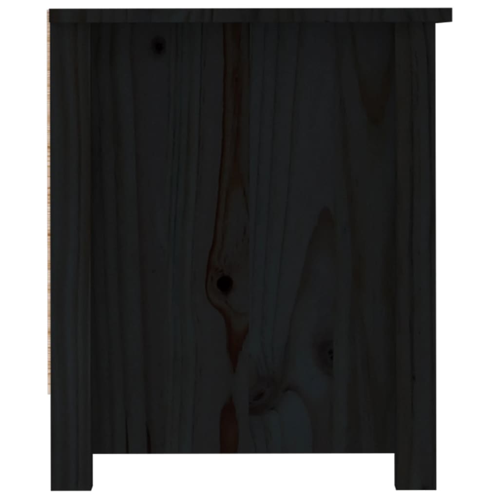 Kenkäkaappi Musta 110X38X45,5 Cm Täysi Mänty