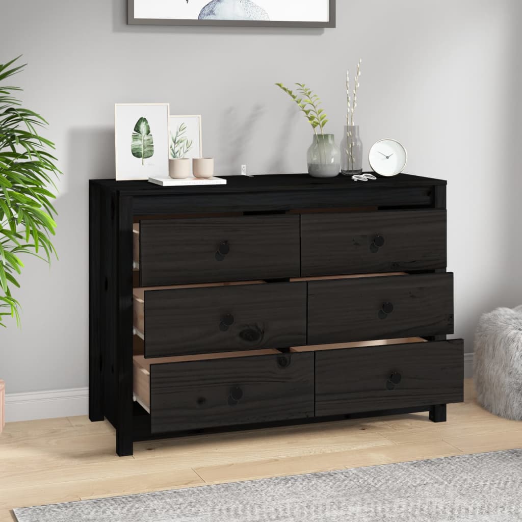 Senkki Musta 100X40X72 Cm Täysi Mänty 100 x 40 x 72 cm