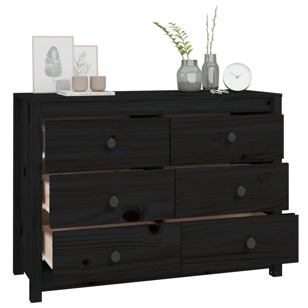 Senkki Musta 100X40X72 Cm Täysi Mänty 100 x 40 x 72 cm