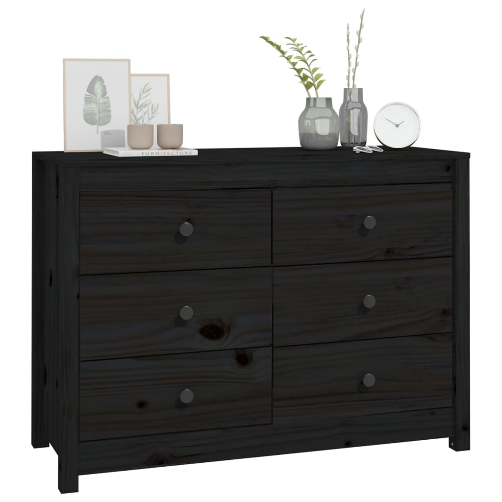 Senkki Musta 100X40X72 Cm Täysi Mänty 100 x 40 x 72 cm