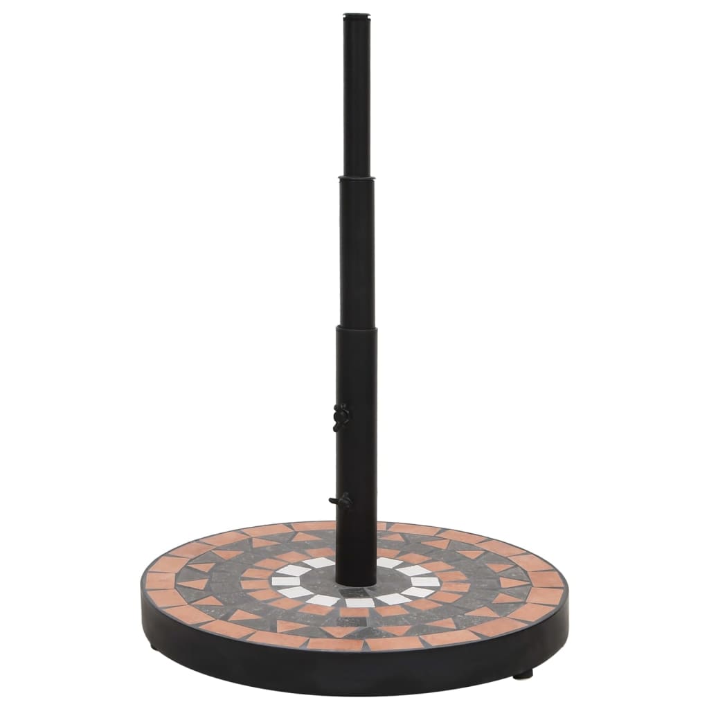 Aurinkovarjon jalka terrakotta ja valkoinen pyöreä 12 kg