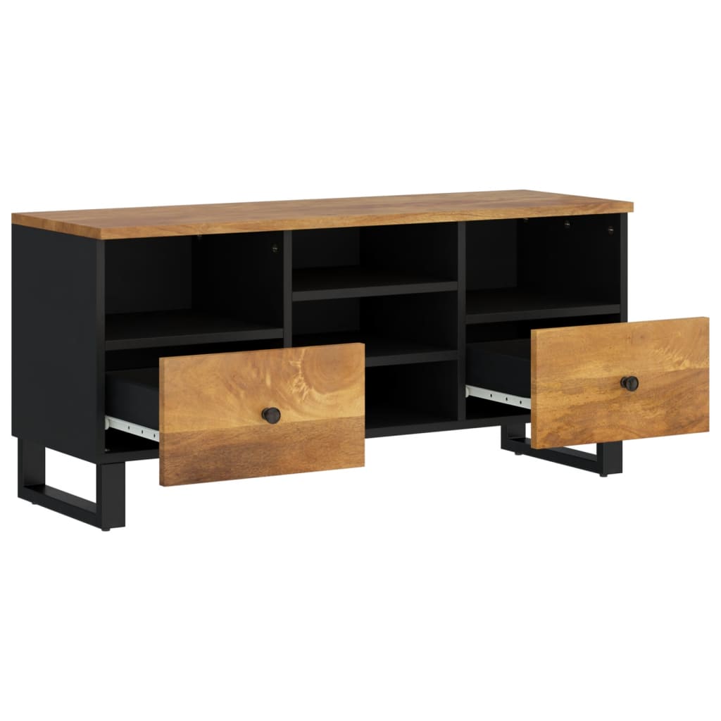 Tv-Taso 100X33X46 Cm Täysi Mangopuu Ja Tekninen Puu Hunajanruskea