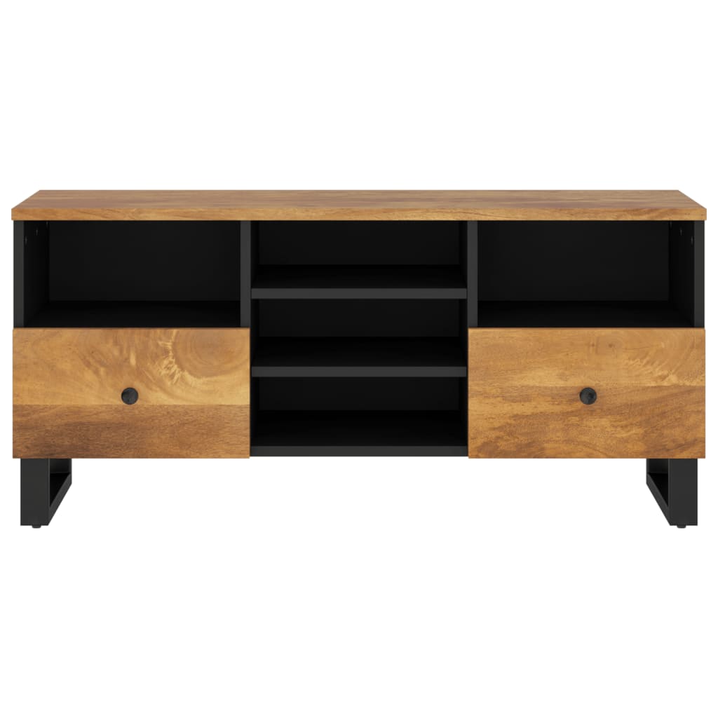 Tv-Taso 100X33X46 Cm Täysi Mangopuu Ja Tekninen Puu Hunajanruskea