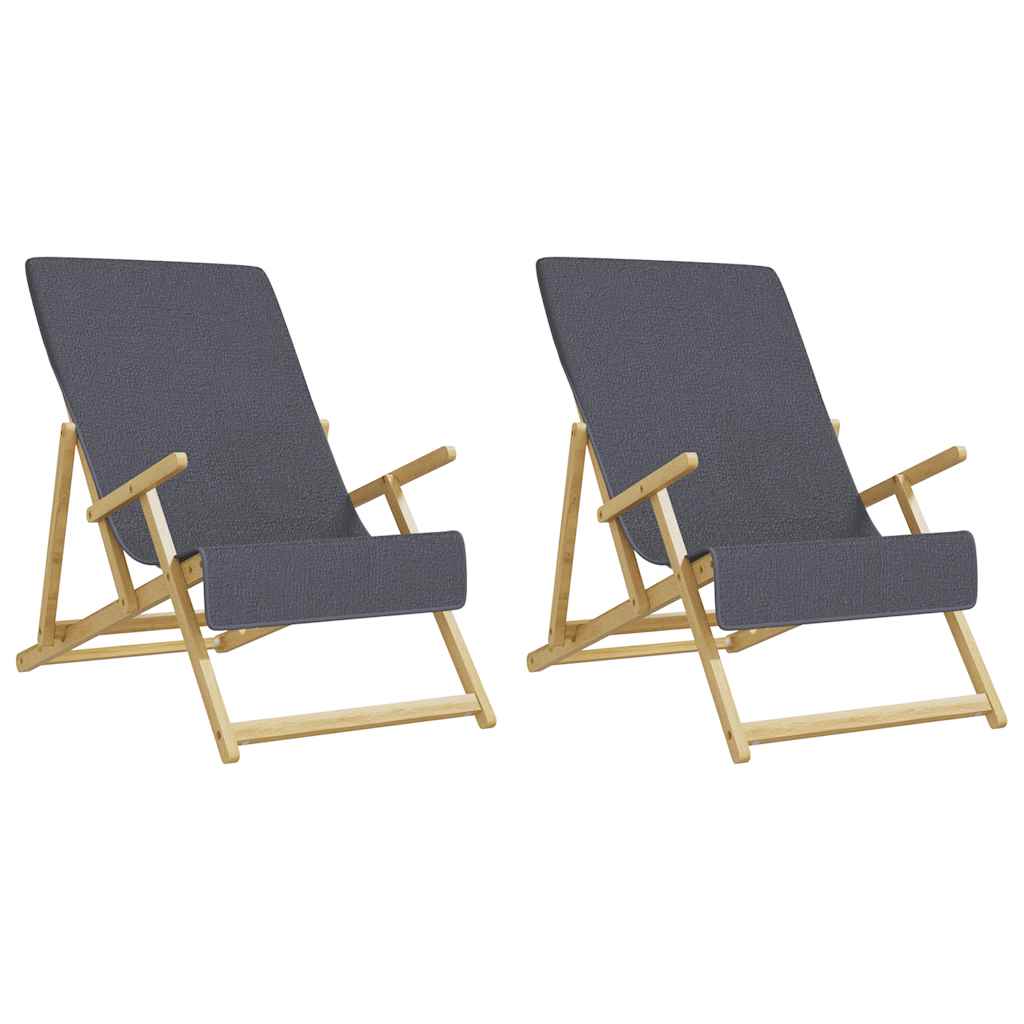 Rantapyyhkeet 2 kpl antrasiitti 60x135 cm kangas 400 GSM