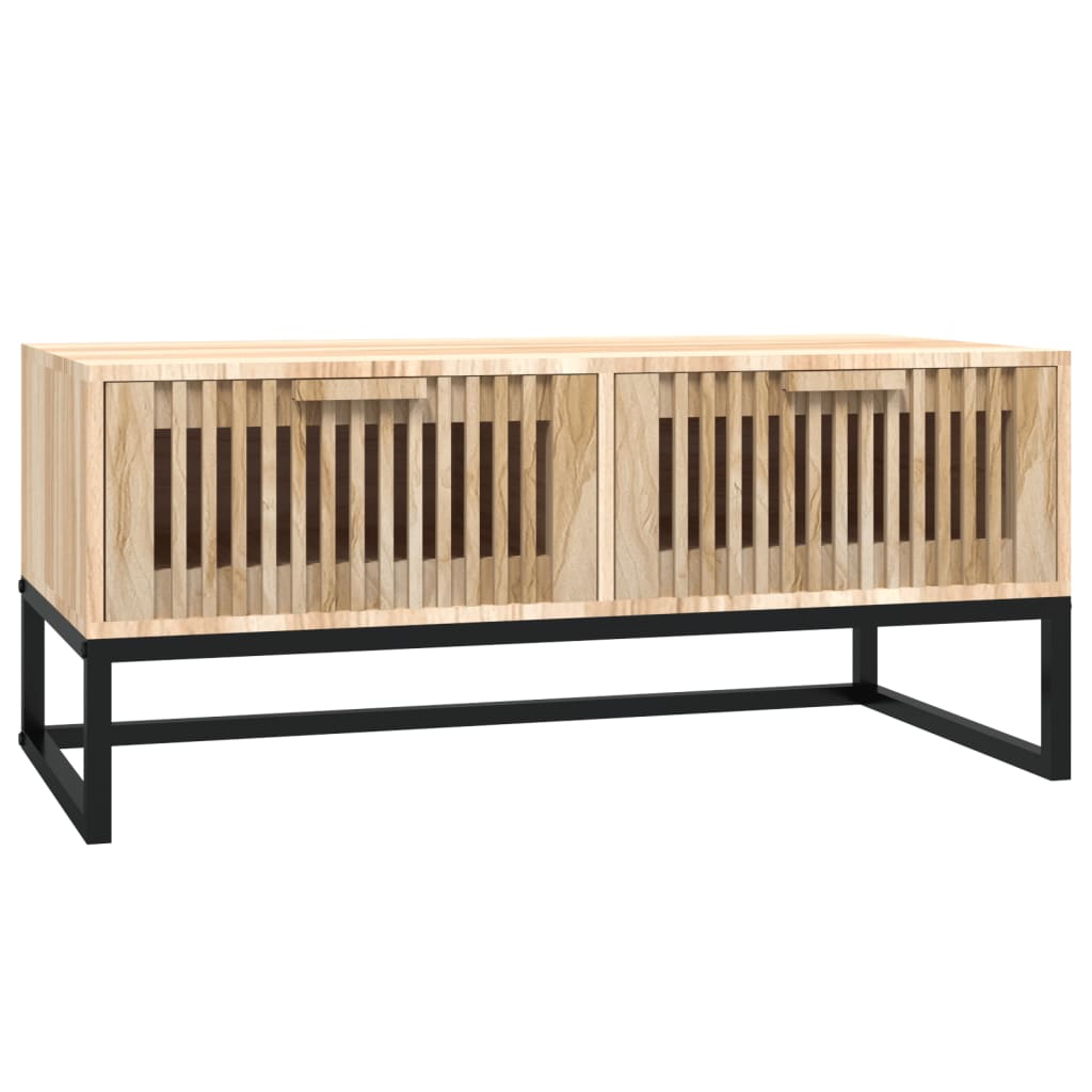 Sohvapöytä 80X40X35 Cm Tekninen Puu Ja Rauta Ruskea