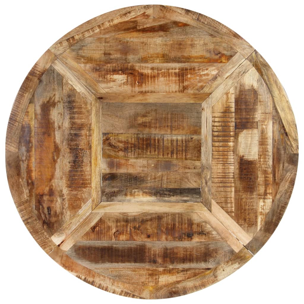 Ruokapöytä Ø150x76 cm täysi karkea mangopuu