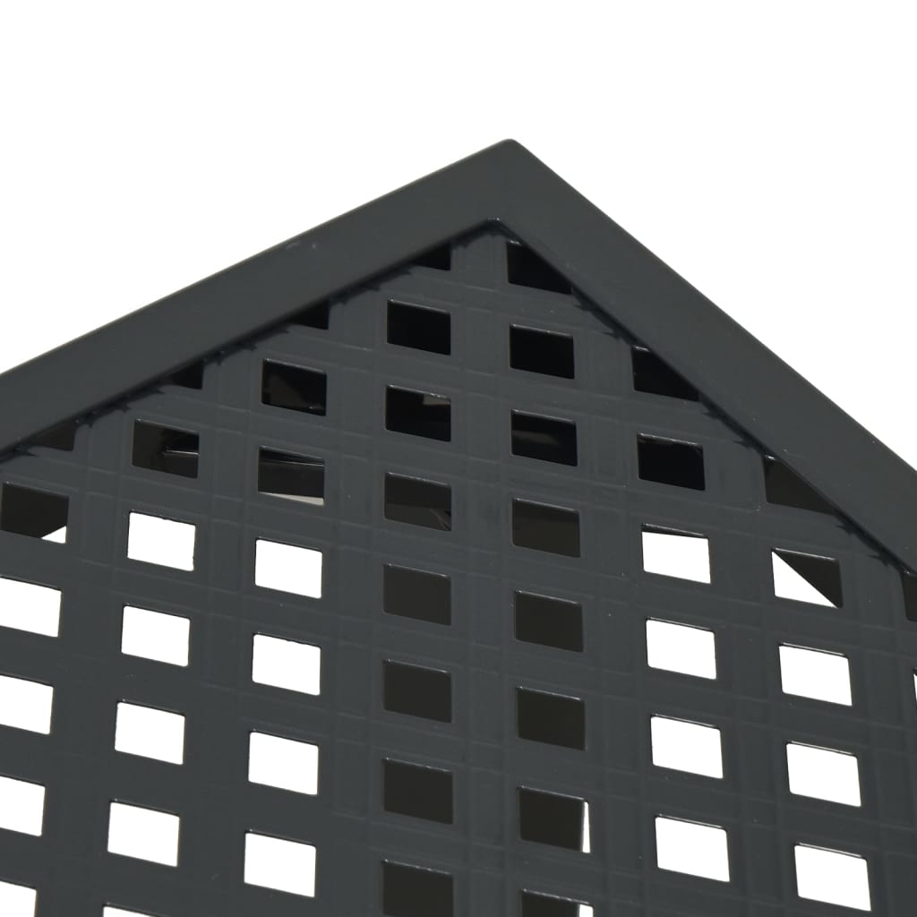 Puutarhapöytä antrasiitti 200x100x72 cm teräs