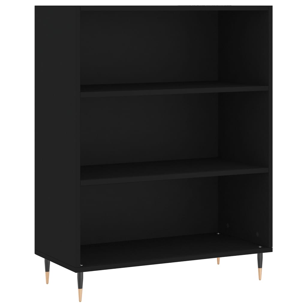Kirjahylly Musta 69,5X32,5X90 Cm Tekninen Puu 1