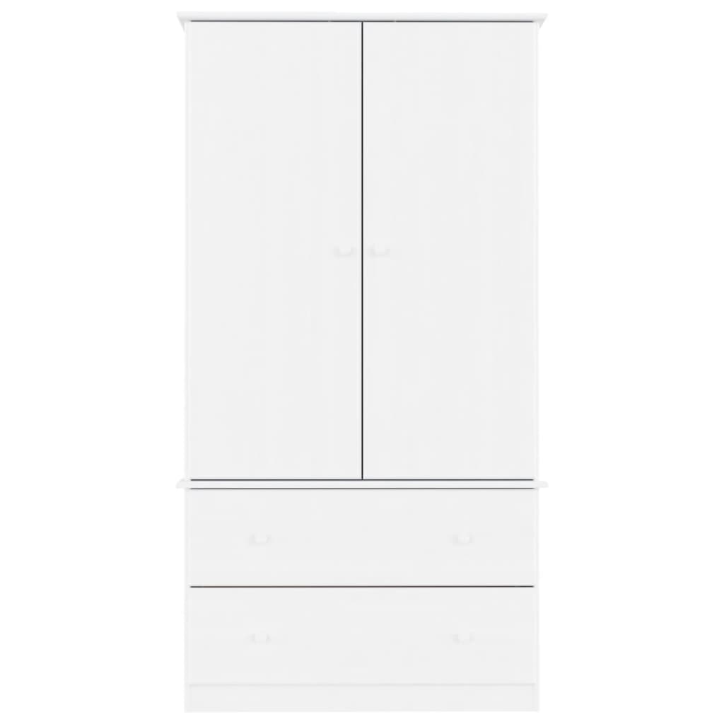 Vaatekaappi ALTA valkoinen 90x55x170 cm täysi mänty
