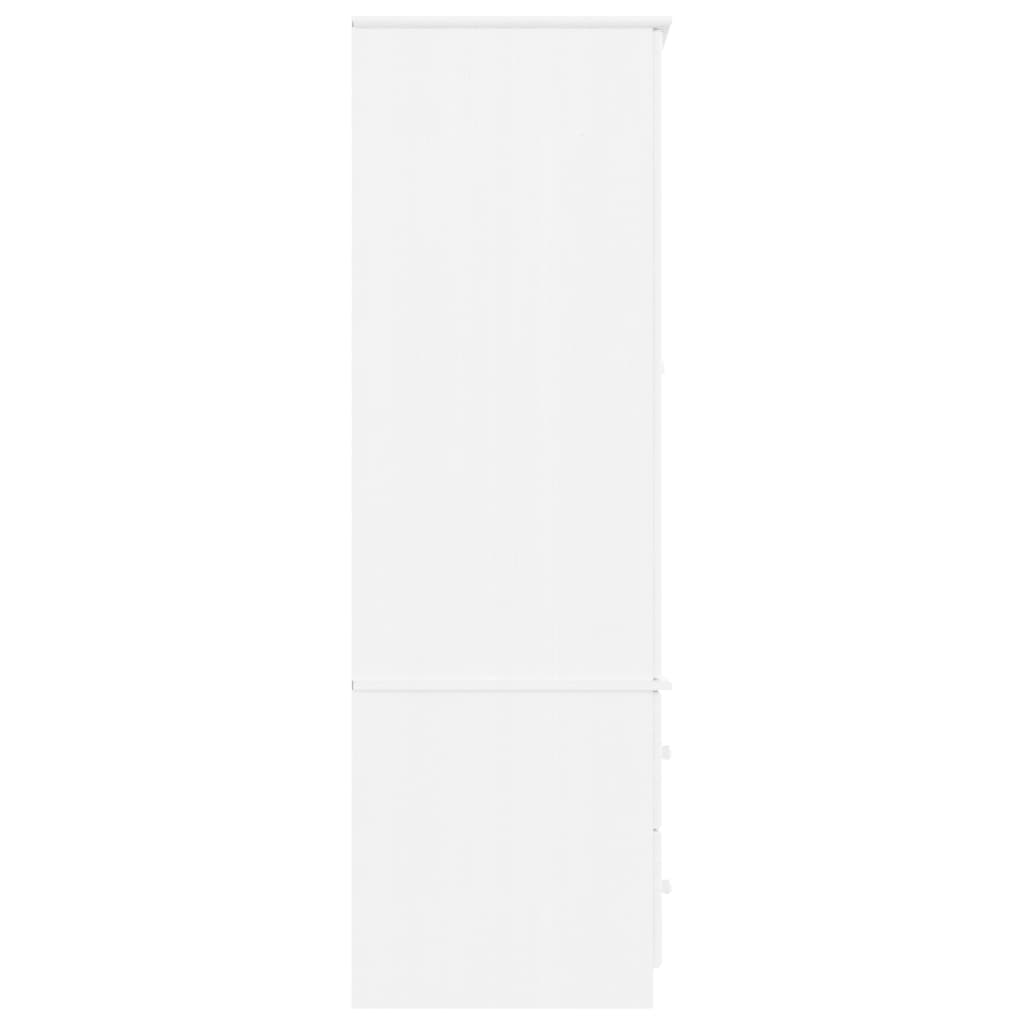 Vaatekaappi ALTA valkoinen 90x55x170 cm täysi mänty